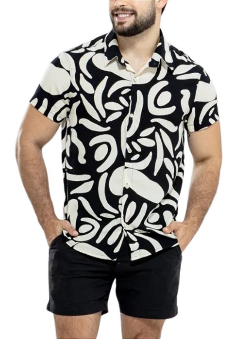 Camisa Viscolinho Estampada Apho