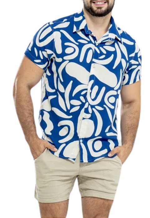 Camisa Viscolinho Estampada Pearl