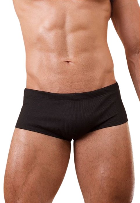 Sunga Slim Canelada Preta Volusia