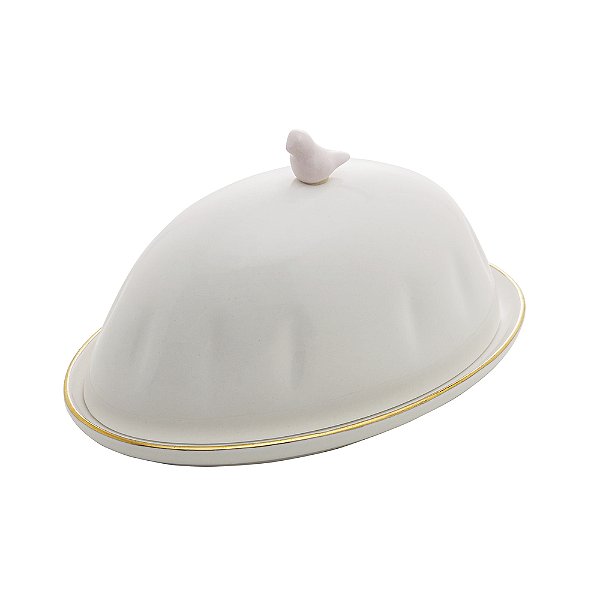 Manteigueira de Porcelana Birds Wolff