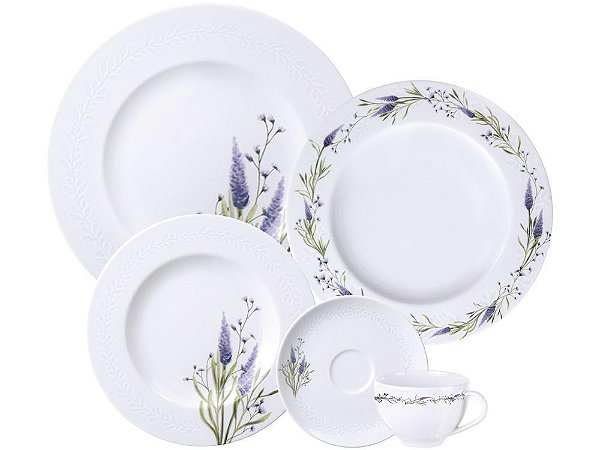 Aparelho de Jantar Tramontina de Porcelana Lavanda 20 pçs