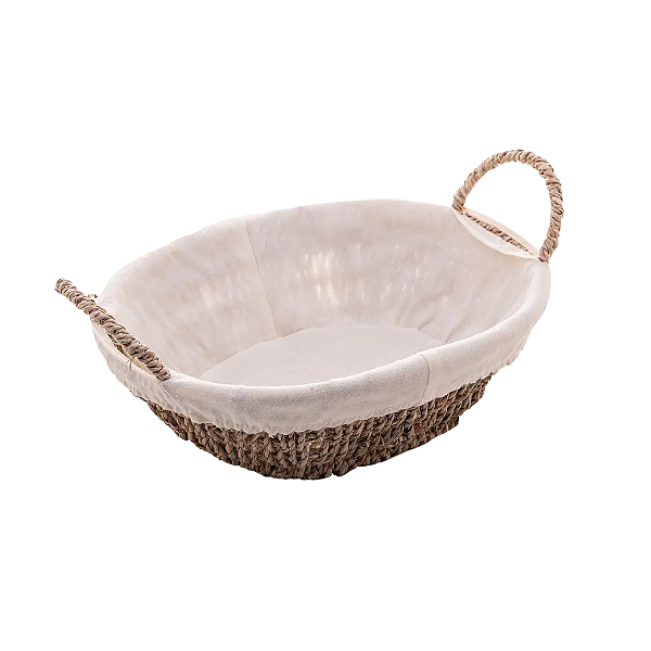 Cesto Organizador Oval Em Sisal Com Forro Wolff