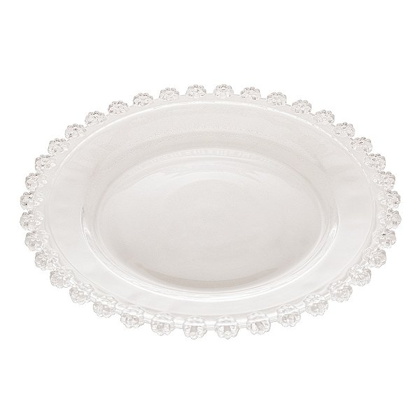 Sousplat de Cristal flores 32cm Wolff
