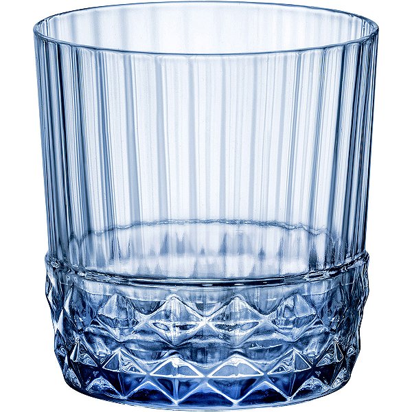 6 Copos Cristal Para Whisk/Água Azul