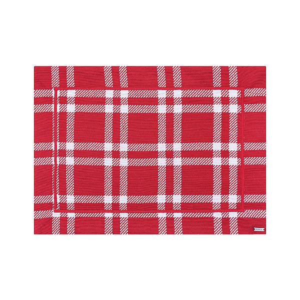Lugar Americano Em Tecido Jacquard Xadrez