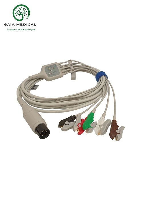 Cabo Ecg 5 Vias Compatível Com General Meditech