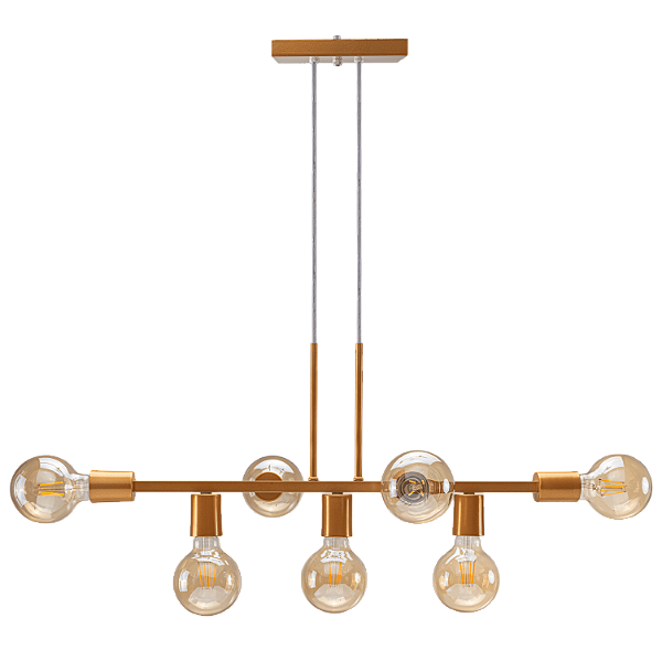Luminária de teto Pendente Rubis para 7 Lâmpadas 68cm moderno industrial
