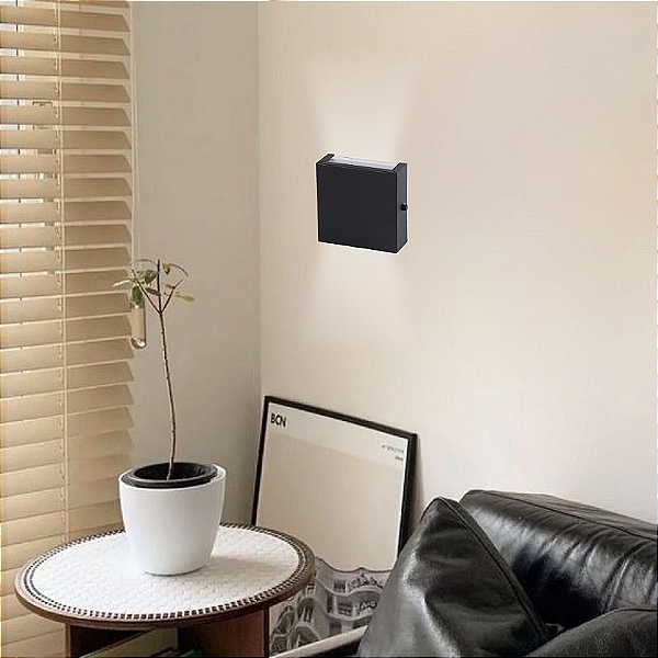 Arandela Slim 2 Focos - Luminária Externa e Interna Alumínio pintura eletrostática
