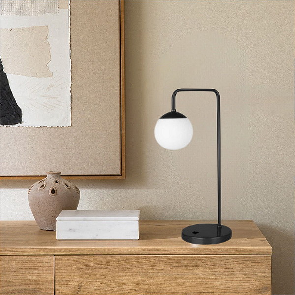 Luminária de Mesa Globo D12 moderna minimalista