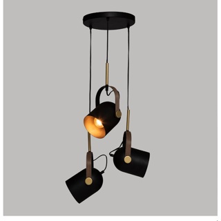 Luminária de teto Pendente Quila 3 Lâmpadas com Spots direcionáveis industrial