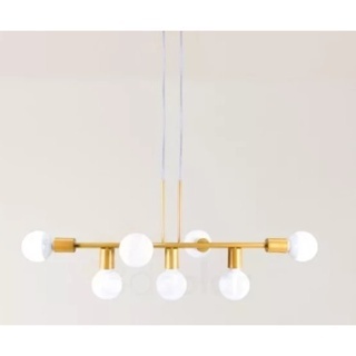 Luminária de teto Pendente Rubis 7 Lâmpadas + 7 Lâmpadas G95 Branca Leitosa