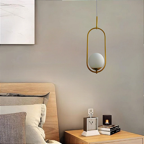 Luminária de teto Pendente Tasca 1 Globo D12 Moderno Industrial