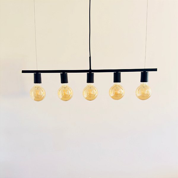 Luminária Pendente Albânia 5 Lâmpadas Moderno para Ambientes Internos