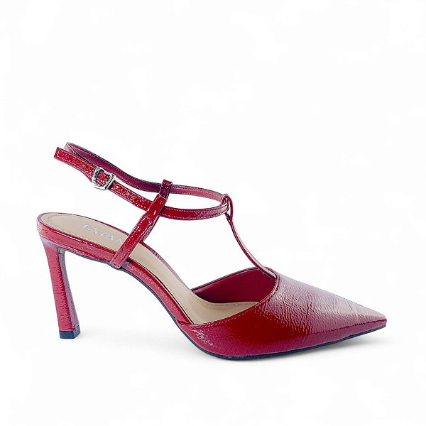 Scarpin Malbec Verniz Salto Alto Salomé