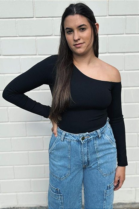 Body Ingrid Ombro Preto