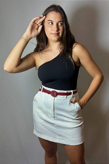 Short Saia Alfaiataria Branco