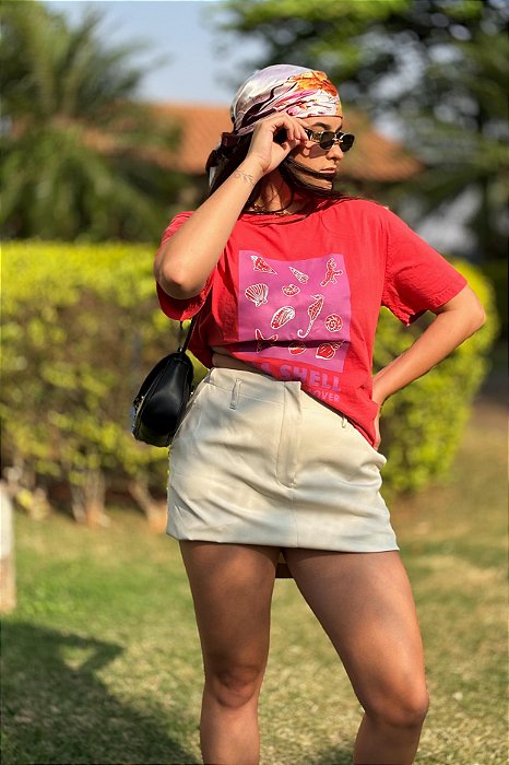T - Shirt Shell Vermelho