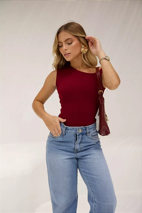 Blusa Alanis Bordo