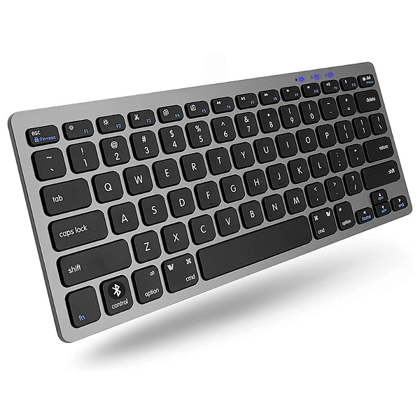 Teclado Brushed Black Sem Fio, Conexão Bluetooth, ABNT2 Padrão Brasileiro, Design Moderno e Compacto, Alta Durabilidade
