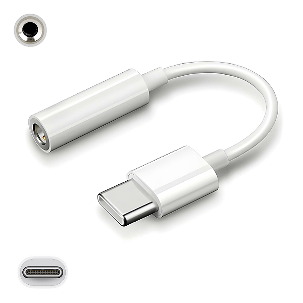 Adaptador Tipo C para Fone de Ouvido P2 Microfone 3.5mm com Chip DAC Integrado Plugue - Alta Qualidade, Compatibilidade