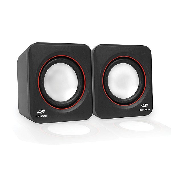 Speaker 2.0 Portátil Preto, Som Nítido e Potente, Design Compacto para PC e Dispositivos Móveis - CompleteStore®