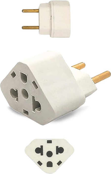 Adaptador De Tomada Plug Diamante Benjamin Para 10a e 20a Até 250v Bivolt - 110V 220V - CompleteStore®