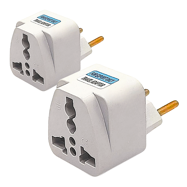 Kit 02 Adaptadores Tomada Universal Padrão Europeu Uk Para Brasil 10a Até 250v