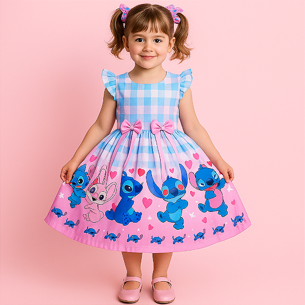Vestido Lilo e Stitch Junino