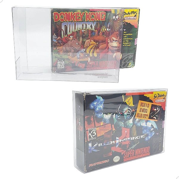 Games-4 (0,20mm) Caixa Protetora para CaixaBox Case Nintendo64, Super Nintendo SNES, Atari Jaguar (10un)