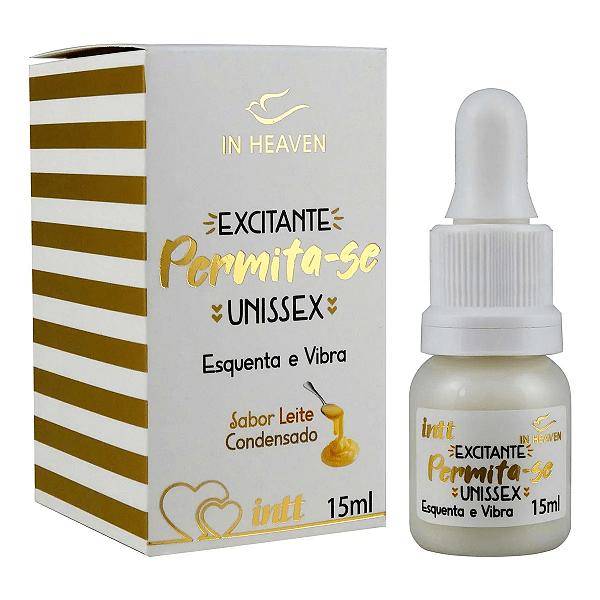 Gel Excitante Sabor Leite Condensado Permita-se Esquenta e Vibra 15ml