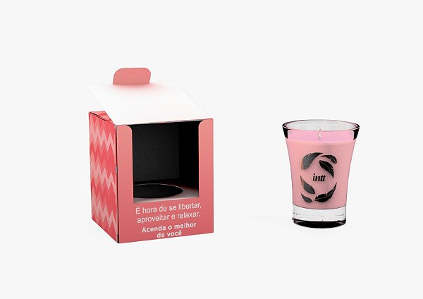 Vela Massagem Beijavel de Morango