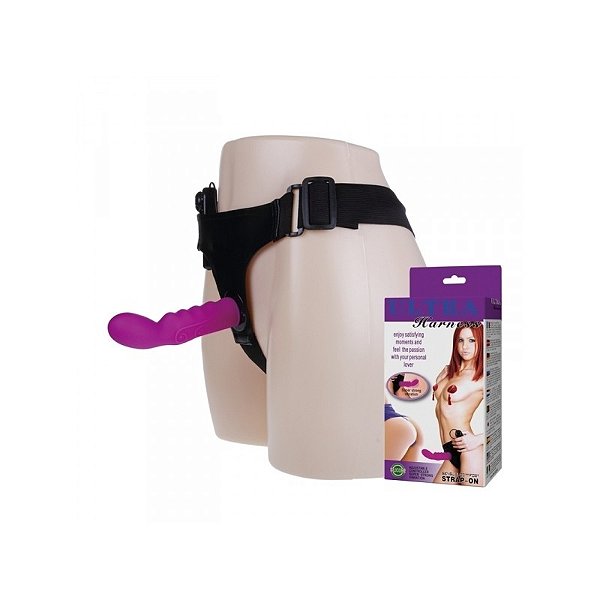 Cinta Ajustável com Vibrador Multivelocidade em Silicone Ultra Harness 13x3,5