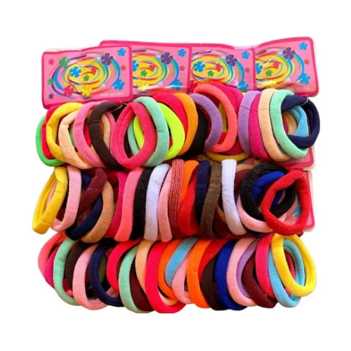 Elástico Rabico Para Cabelo Tipo Meia Pacote 72 Un. Tb Xuxinha Colorido