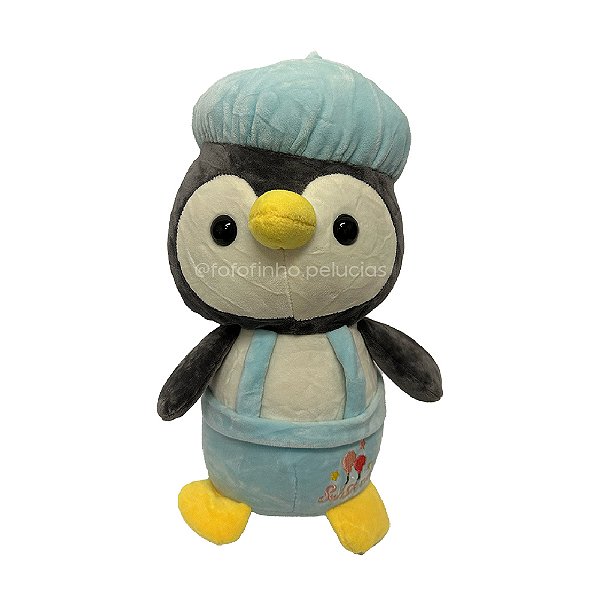 Pinguim de Pelúcia 30cm Azul, toque macio, presente, máquina de bichinhos, ursinho de pelúcia