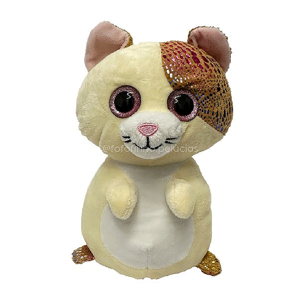 Gato de Pelúcia com Olhos Grandes Brilhantes 20cm, toque macio, presente, máquina de bichinhos, ursinho de pelúcia