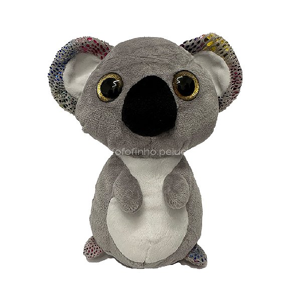 Coala de Pelúcia com Olhos Grandes e Brilhantes 20cm, toque macio, presente