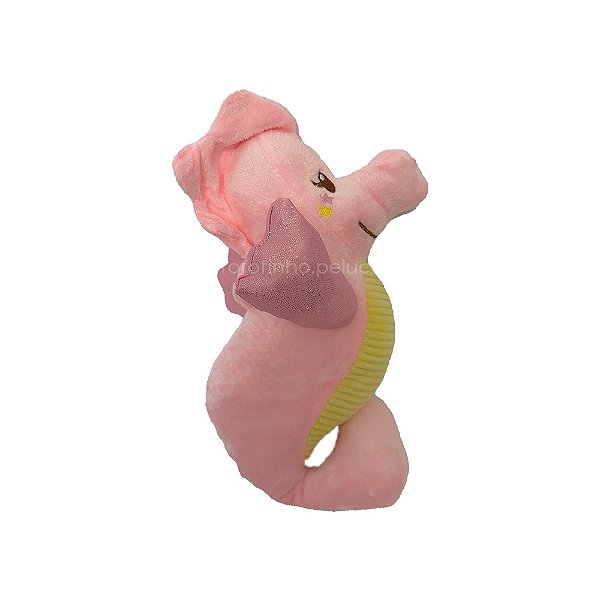 Cavalo Marinho de Pelúcia 25cm Rosa, toque macio, presente, máquina de bichinhos, ursinho de pelúcia