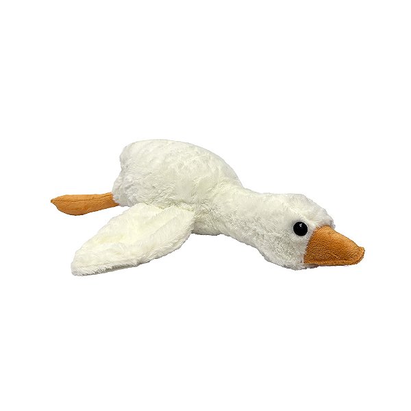 Ganso Preguiçoso de Pelúcia Branco, toque macio, presente, ursinho de pelúcia