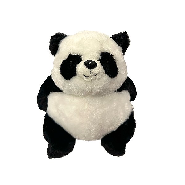 Panda Baby Preguiçoso de Pelúcia, na cor branco + preto, 20cm, toque macio, presente, ursinho de pelúcia