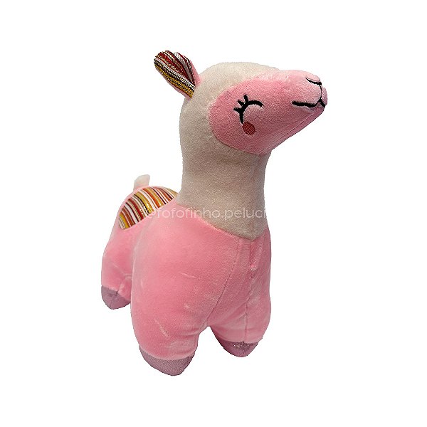 Lhama de Pelúcia com Pés Cintilantes, Pink, toque macio, presente, máquina de bichinhos, ursinho de pelúcia