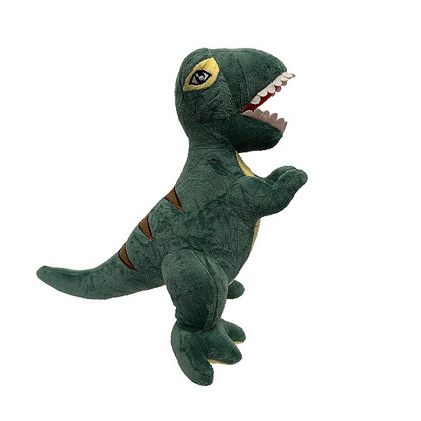 Dinossauro de Pelúcia 30cm Verde Musgo, toque macio, presente, máquina de bichinhos, ursinho de pelúcia