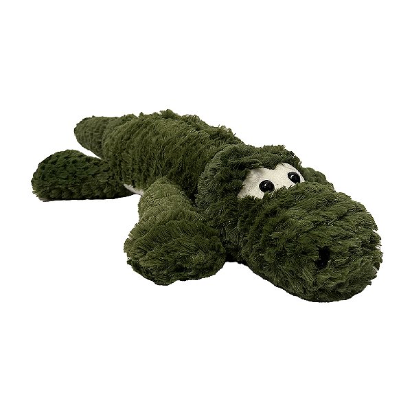 Jacaré de Pelúcia Peludinho 50cm, toque macio, ursinho de pelúcia