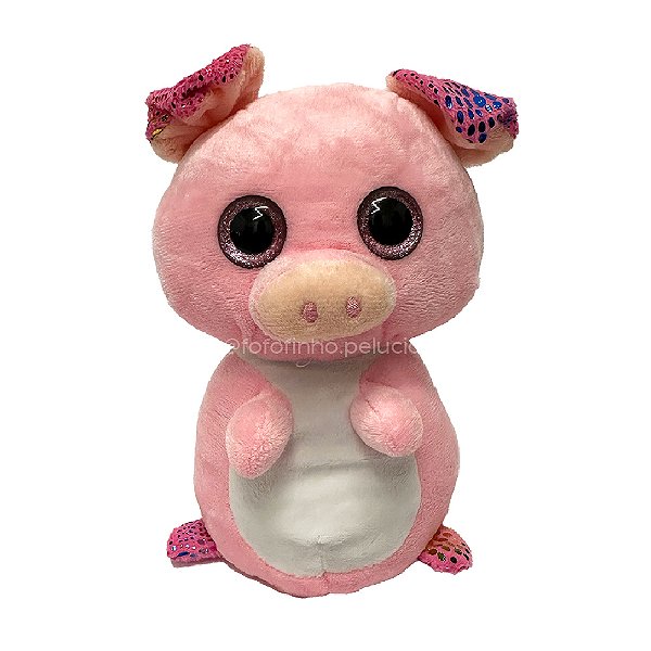 Porco, Porquinho de Pelúcia com Olhos Grandes Brilhantes 20cm, toque macio, presente, máquina de bichinhos, ursinho de p