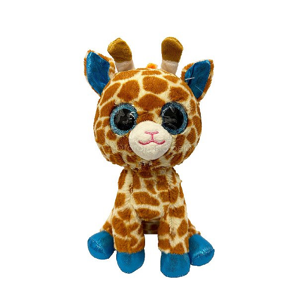 Girafa de Pelúcia com Olhos Grandes e Brilhantes