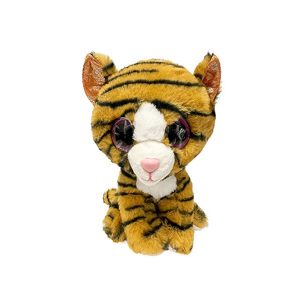 Tigre de Pelúcia com Olhos Grandes e Brilhantes