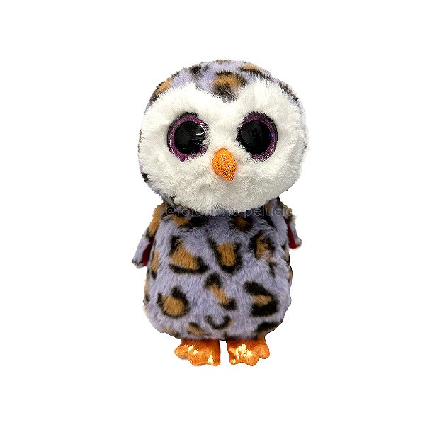 Coruja Onça de Pelúcia com Olhos Grandes e Brilhantes