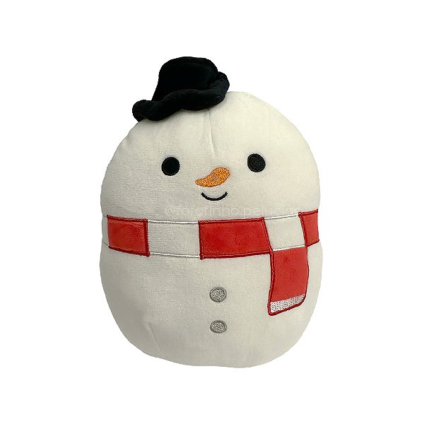 Boneco de Neve Natal de Pelúcia Formato Squish