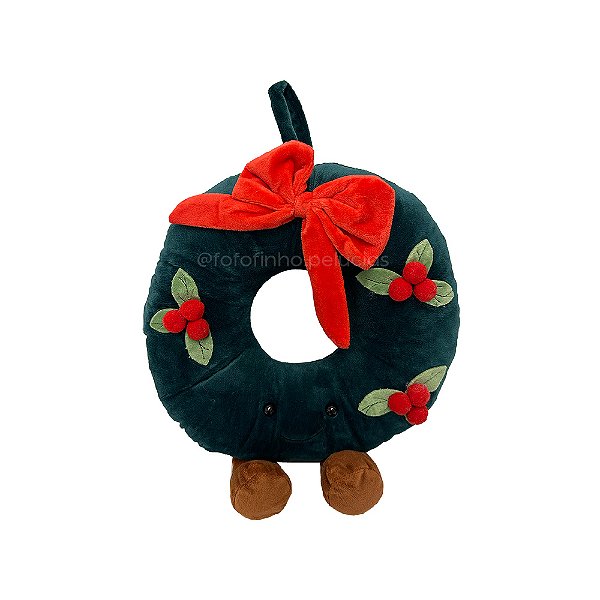 Guirlanda Pelúcia de Natal, decoração de natal, pelúcia fofa, ursinho de pelúcia