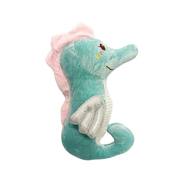 Cavalo Marinho de Pelúcia com Asas Médio Mint, 30cm