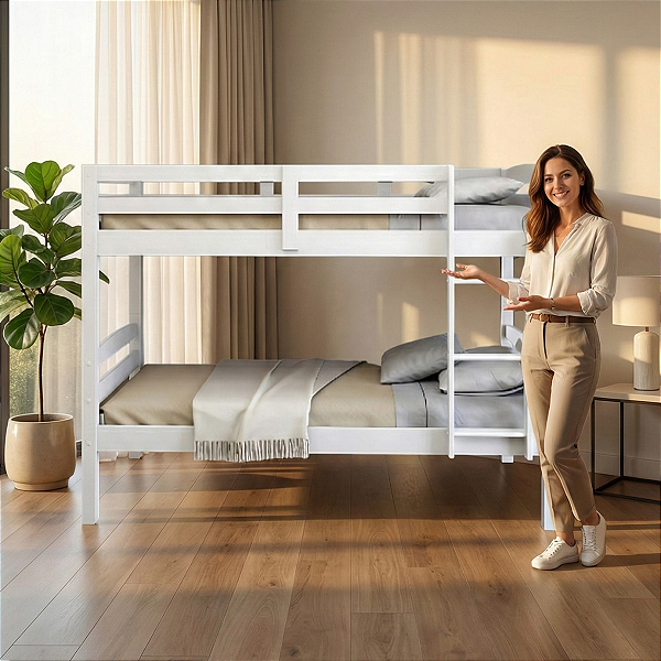 Beliche Solteiro de Madeira Maciça